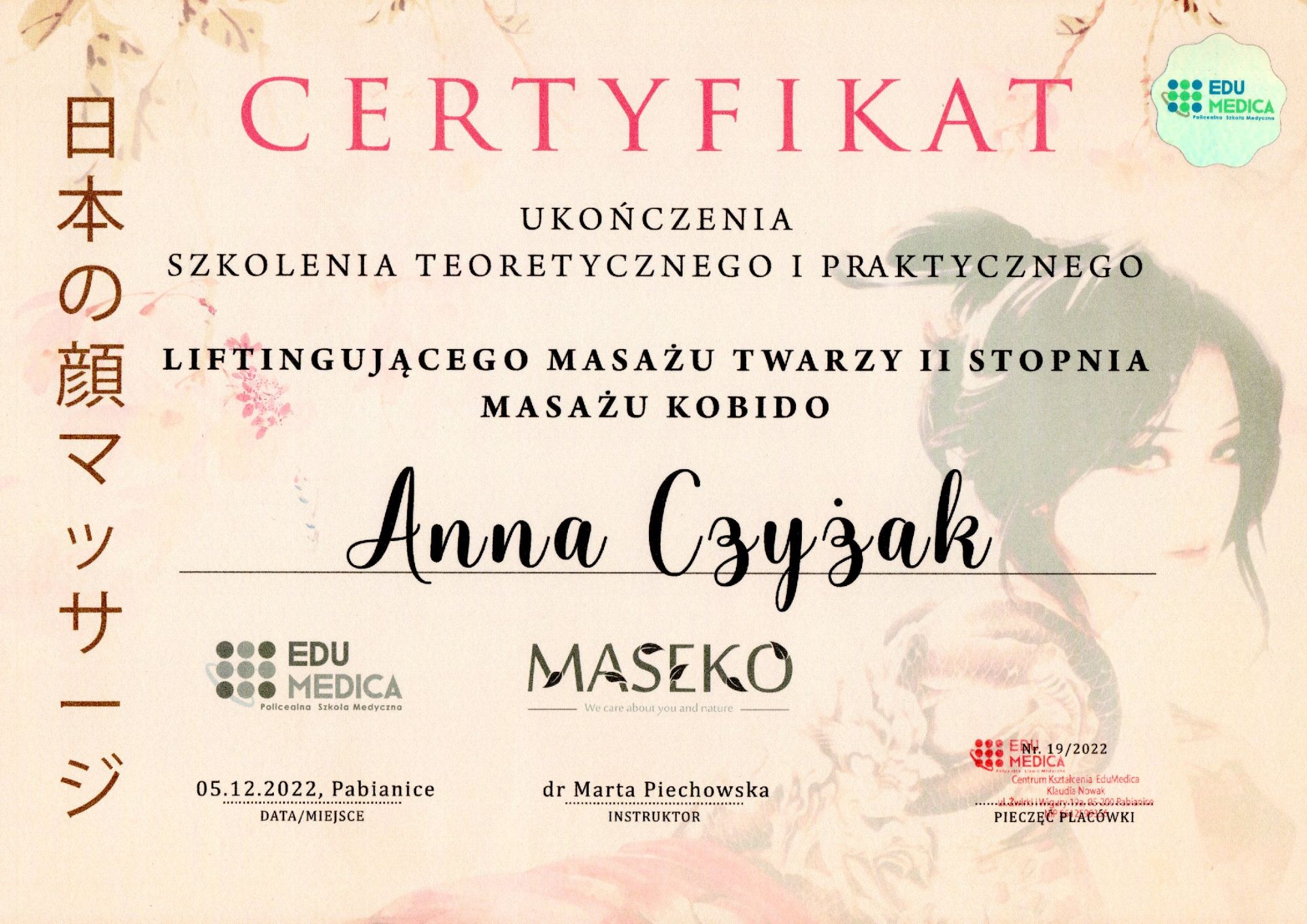 masaż KOBIDO sieradz